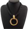 Black Leather Chain Necklaces