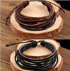 Wrap multilayer Leather Braided Rope