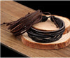 Wrap multilayer Leather Braided Rope