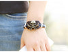 Pirate Skull Shaped Leather Bracelet