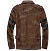 Resident Evil 6 Leon Couro Masculino Bomber