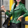 Autumn Winter Women Leather Coat