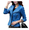 Autumn Winter Women Leather Coat