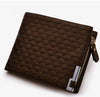 Mens PU Leather Zipper Business Wallet Card