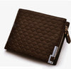 Mens PU Leather Zipper Business Wallet Card