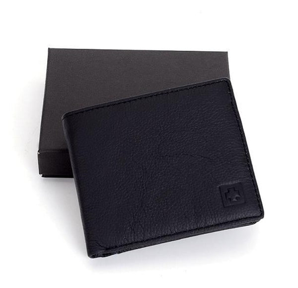 Men wallet+ genuine cow Leather + Bifold Purse