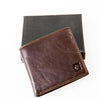 Men wallet+ genuine cow Leather + Bifold Purse