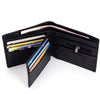 Men wallet+ genuine cow Leather + Bifold Purse