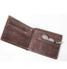 Men wallet+ genuine cow Leather + Bifold Purse