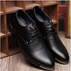 Pointed Leather Men Oxfords Lace-Up